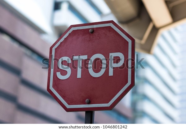 Stop Sign Post Stock Photo 1046801242 | Shutterstock