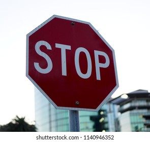 Stop Sign Red White Color Melbourne Stock Photo 1140946352 | Shutterstock