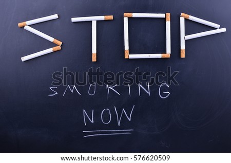 Stop smacking message made from cigarettes