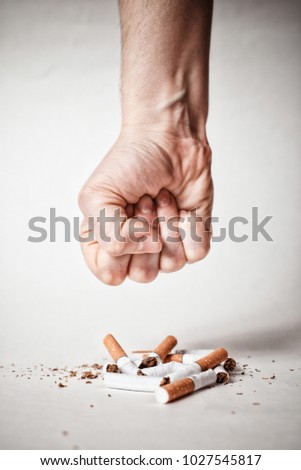 stop smoking quit now concept