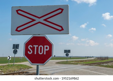Railway Crossing Sign Images Stock Photos Vectors Shutterstock
