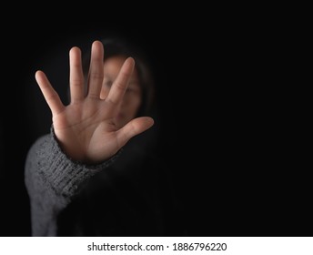 Stop Violence, Women domestic violence, and abuse STOP gesture with hand. - Shutterstock ID 1886796220
