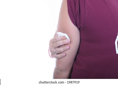 stopping the bleeding after an allergy shot
