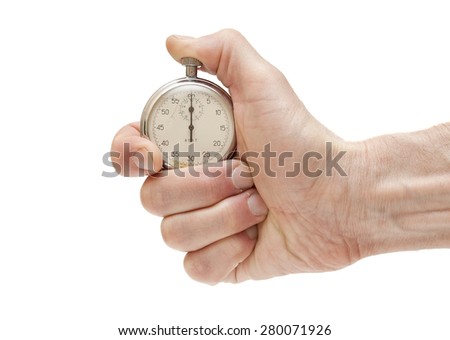 Stopwatch in hand