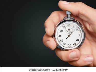 Stopwatch in Human Hand, Timer