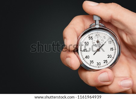 Stopwatch in Human Hand, Timer