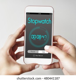 Stopwatch Time New Record Concept