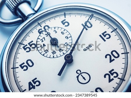 Stopwatch timekeeper studio isolated on white background