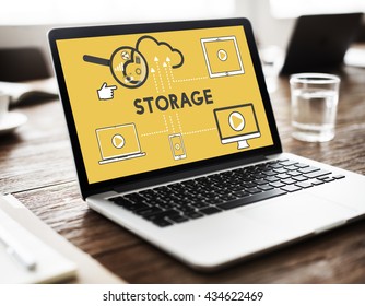 Storage Cloud Connection Devices Technology Concept