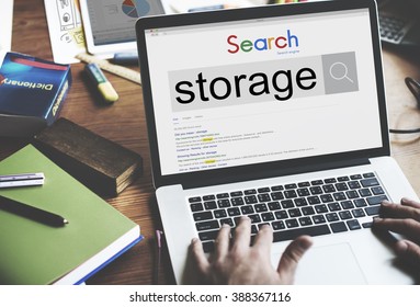 Storage Data Information Technology Security Concept