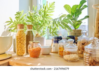 Storage Of Food In The Kitchen In Pantry