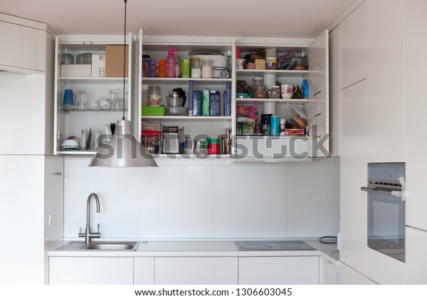 Storage Kitchen Order Kitchen Cabinets Interior Stock Photo Edit