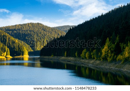 Image, Stock Photo Sunlight floods the mountainous desert landscape