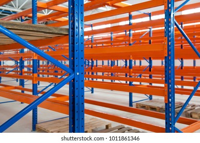 Storage Room. Metal Shelving. Mezzanine Rack