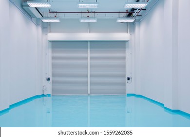 Storage Room With Shutter And Epoxy Floor