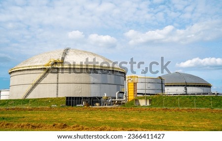 Storage silo's for oil in Europoort near Rotterdam, Netherlands
