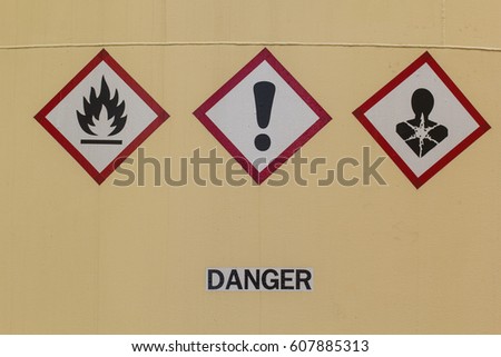 Storage Tank Chemical Signs Do Not Stock Photo (Edit Now) 607885313 ...