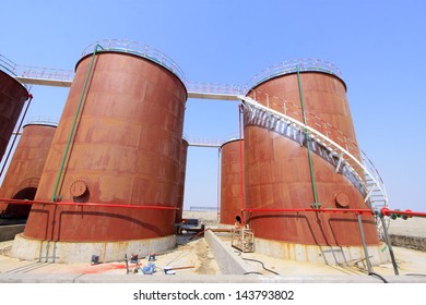 Storage Tanks In A Chemical Plant, North China