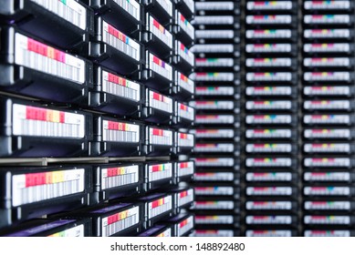 Storage Tapes In Internet Data Center Room