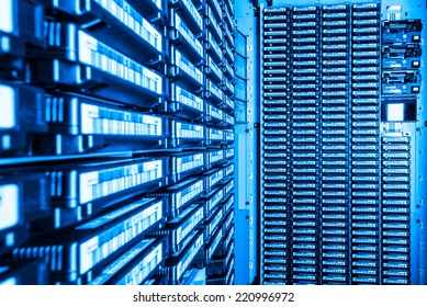 Storage Tapes In Internet Data Center Room