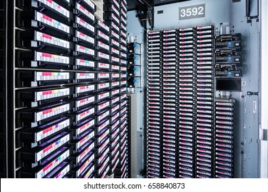 Storage Tapes In Internet Data Center Room