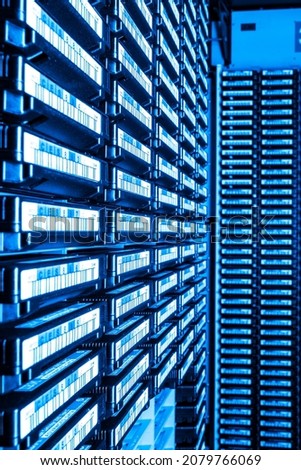 storage tapes in internet data center room