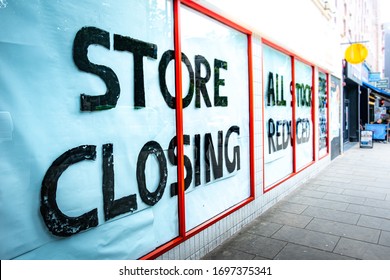 'Store Closing'  High Street Shop Closing Down Because Its Gone Out Of Business