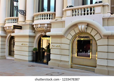 The store of the iconic 'Chanel' fashion and beauty brand in Monte Carlo, Monaco.