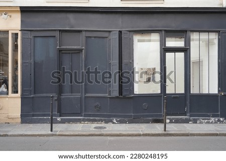 storefront ,boutique template , facade shop vintage french store
