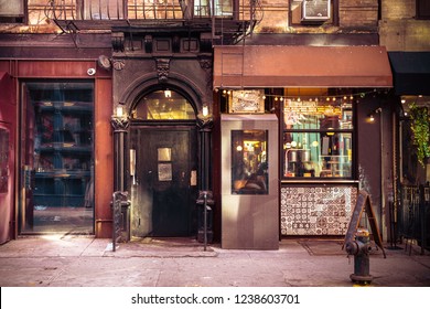 Storefronts From Old New York City Building Exterior