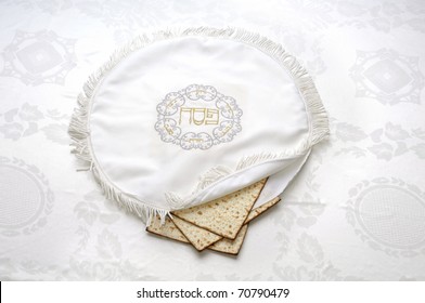 Storing Matzo On The Holiday Passove Embroidered In A Bag