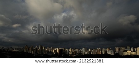 storm brewing over the city