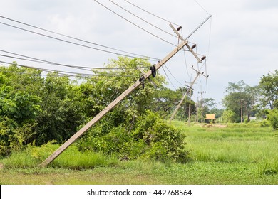 The storm caused severe damage to electric poles falling tilt.