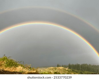 Storm Cloud Double Rainbow Complete Arch
