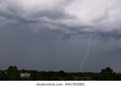storm cloud with lightning reaching the ground - Powered by Shutterstock - Get 15% off with code: PIKWIZARD15