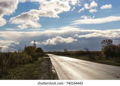A storm cloud over the highway.