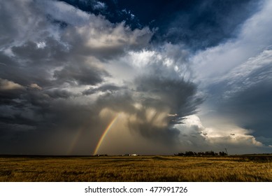 Storm Cloud and Rainbow