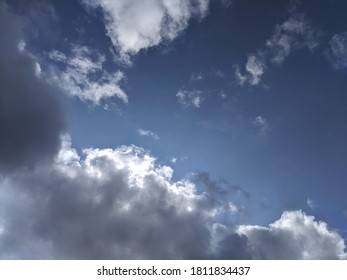 Storm Clouds With Blue Sky Showing A Silver Lining