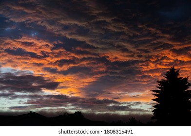Storm Clouds During a Sunset