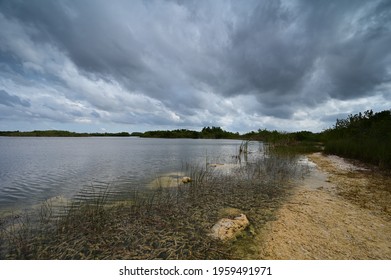 Storm Clouds Gathering Over Sweet Bay Pond In Everglades National Park.