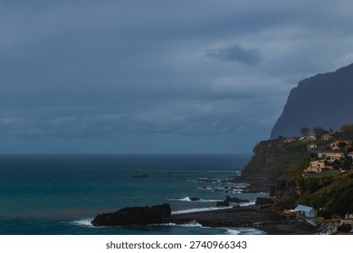 Storm Clouds Over Dramatic Cliffs of Madeira Island