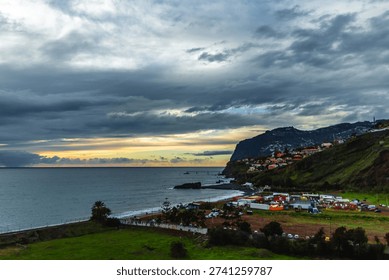 Storm Clouds Over Dramatic Cliffs of Madeira Island