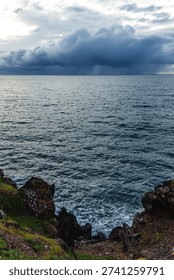 Storm Clouds Over Dramatic Cliffs of Madeira Island