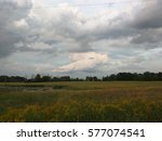 storm clouds over field