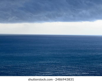 Storm clouds over the ocean