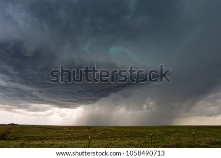 Storm clouds with rain