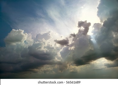 Storm Clouds. The Sky A Background.