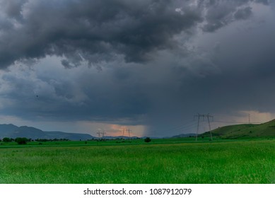 Storm clouds in the spring