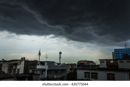Storm coming over Bangkok, Thailand.
