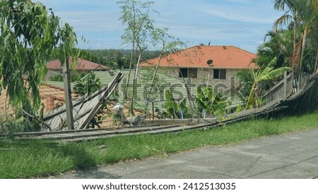 Storm damage to Residential areas, Gold Coast Region, South East Queensland, Australia